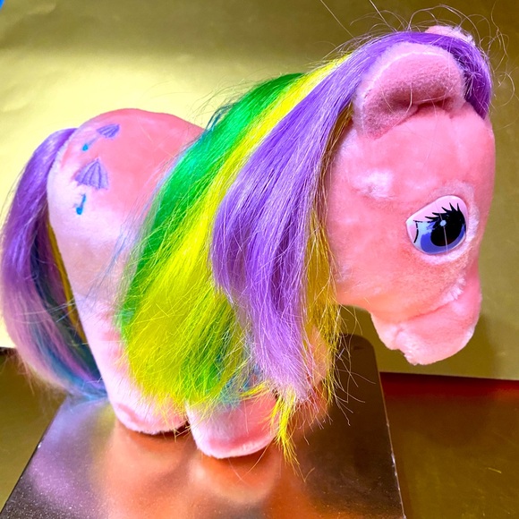 MY LITTLE PONY G1 VTG 1984 ORIGINAL HASBRO SOFTIES PARASOL RAINBOW PONY PLUSH - Picture 3 of 13